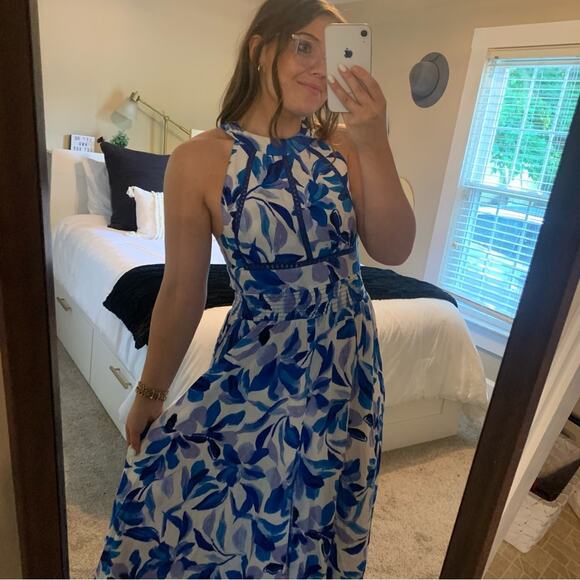 Anthropologie Blue and White Maxi Dress - Picture 2 of 11